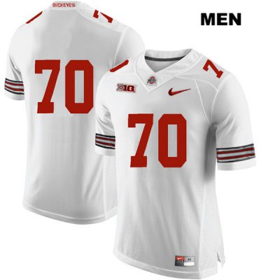 Men's NCAA Ohio State Buckeyes Noah Donald #70 College Stitched No Name Authentic Nike White Football Jersey YA20L41IA